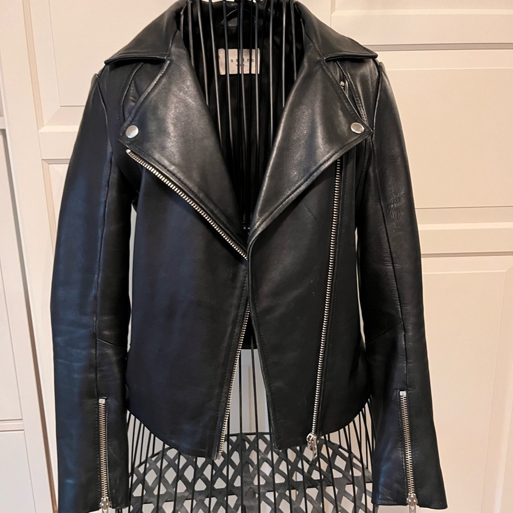 Sandro leather jacket, great shape!